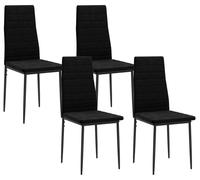 HOMCOM: Juego de 4 sillas de comedor, sillas de cocina sin reposabrazos con respaldo, diseño de aspecto de terciopelo