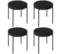HOMCOM: Juego de 4 taburetes para comedor, apilables, con apariencia de terciopelo, color