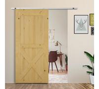 HOMCOM Kit completo puerta corredera 4x93 cm (p x l): riel, ruedas, visserie