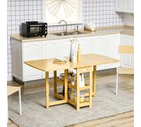 HOMCOM-Klapptisch-Bambus-149,5L X 80W x 73,5H cm-madera natural