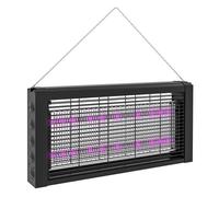 Homcom lámpara antimosquitos con luces led mata mosquitos eléctrico efecto 60 m² para interior dispositivo de suspensión o independiente 49x6x25 cm negro