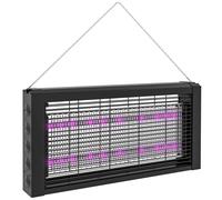 HOMCOM Lámpara Antimosquitos Eléctrica LED Mata Mosquitos Eléctrico 8W Efecto 60 m² para Interior Exterior 49x6x25 cm Negro Aosom España