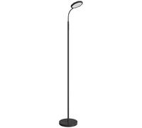 HOMCOM Lámpara de pie LED con mando a distancia, cabezal giratorio, regulación de brillo y temperatura, Negro Aosom España