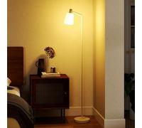 HOMCOM Lámpara de Pie LED Regulable con Pantalla Giratoria 350° Blanco