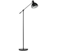 HOMCOM Lámpara de Pie Regulable en Altura Lámpara de Pie Giratoria, Lámpara de Pie 40 W sin Bombilla, Lámpara de Lectura Lámpara de Arco con Base E27, para Salón, Dormitorio, Negro Black 30l x 30a x 1