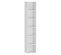 HOMCOM Librería de 6 Baldas Estantería Autoportante para Salón Blanco Aosom España
