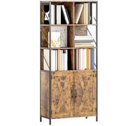 HOMCOM Librería de 6 Niveles Estilo Industrial 75x34x172 cm Marrón Rústico