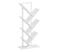 HOMCOM Librería en Forma de Árbol de 7 Niveles para CD 50x24x109 cm Blanco