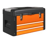 HOMCOM Maletín de Herramientas Resistente con 2 Cajones y Asa de Transporte para Hogar y Taller Naranja Aosom España
