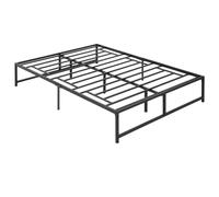 HomCom Estructura de cama matrimonio 135x190 cm con patas 35 cm espacio bajo de almacenamiento Negro