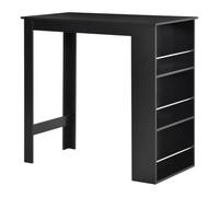 HOMCOM Mesa de Bar de Bistro con 3 Estantes para Bebidas y Barra 112x57x106 cm