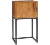 HOMCOM Mesa consola con espacio de almacenamiento, mesa de sofá, mesa de recibidor de diseño industrial, mesa auxiliar para entrada, salón, pasillo, acero, natural, 40 x 30 x 76 cm Natural wood 40l x