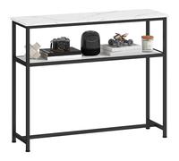 HOMCOM Mesa Consola Moderna Consola Recibidor Estrecha 100 cm Blanco