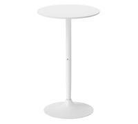 Homcom mesa de bar redonda, mesa de comedor, ø60x102 cm, con encimera laminada y marco de acero, para 2 personas, moderna, para casa, cocina, blanco