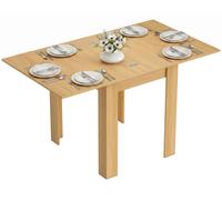 HOMCOM: Mesa de comedor extensible, 70/140 x 80 cm. Mesa de comedor moderna para 4-6 personas