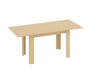 HOMCOM Mesa de comedor extensible, mesa de cocina rectangular, para 6-8 personas, 140-180x80 cm, efecto madera natural