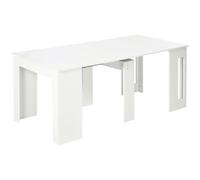 HOMCOM Mesa de Comedor Extensible para 4-6 Personas Mesa Consola con Alas Abatibles Mesa Auxiliar Multifuncional para Estudio Cocina Carga 60 kg 180x85x75 cm Marrón White 180x85x75cm