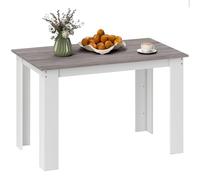 HOMCOM Mesa de Comedor para 4-6 Personas, Mesa de Cocina Rectangular, Estilo Moderno, para Salón, 120x69x75 cm, Gris y Blanco