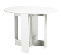 HOMCOM Mesa de Comedor Plegable con 2 Alas Abatibles Mesa Auxiliar de Madera para Cocina Salón 104x76x73,7 cm Blanco Aosom España