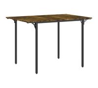 HOMCOM Mesa de comedor plegable mesa de cocina extensible con 2 solapas rectangular estilo industrial para espacios pequeños, mesa plegable para 2-4 personas, marrón rústico Brown