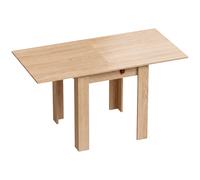 HOMCOM Mesa de Comedor Plegable para 4 Personas 140x70x77 cm Roble Aosom España