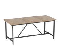 HOMCOM Mesa de comedor rectangular para 6-8 personas mesa de cocina estilo industrial 180 x 80 x 75,5 cm efecto madera natural