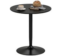 HOMCOM Mesa de Comedor Redonda Mesa de Cocina Moderna Ø70x75 cm para 2 Personas con Base de Acero y Almohadillas Antideslizantes para Salón