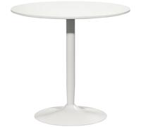 HOMCOM Mesa de Comedor Redonda para 2 Personas, Mesa de Cocina de 80 cm Estilo Moderno con Base de Acero, para Salón, Espacios Pequeños