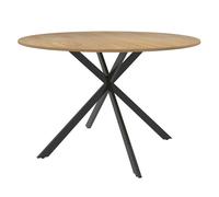 HOMCOM Mesa de Comedor Redonda para 4 Personas Ø120x75 cm Roble Roble