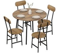 HOMCOM Mesa de Comedor y sillas Set 5 Piezas para 4 Personas Industrial