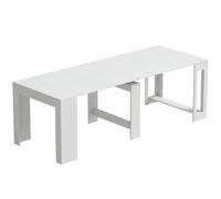 HOMCOM Mesa Extensible Convertible en Consola para 10 Personas Blanco Aosom España