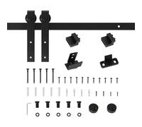 HOMCOM Mini Herraje para Puerta Corredera 200 cm Negro