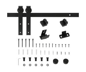 HOMCOM Mini Herraje para Puerta Corredera 200 cm Negro