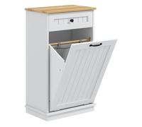 Homcom mueble auxiliar de baño cesto para ropa sucia armario de baño con cajón y diseño anti-vuelco mueble de baño moderno 52x33x90 cm blanco 33 cm