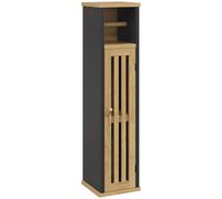 HOMCOM Mueble de baño con soporte papel higiénico almacenamiento con barra amovible 2 Niveles + Salida Papel MDF Bambú Aosom España