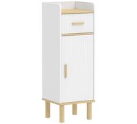 HOMCOM Mueble de Baño Estrecho con Estante Regulable Blanco