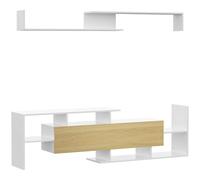 HOMCOM Mueble de Salón para TV con Mesa 153,6x25x42 cm Estante 150x14,5x16,3 cm Otros