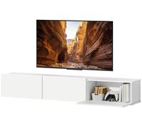 HOMCOM - Mueble de TV bajo, suspendido, de 180 cm, para televisores de hasta 82 pulgadas, color blanco