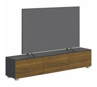 HOMCOM Mueble de TV Flotante para televisores de hasta 65", Consola Multimedia Moderna con Puertas abatibles y almacenaje Oculto, para salón o Dormitorio, Montaje en Pared o Suelo, Gris