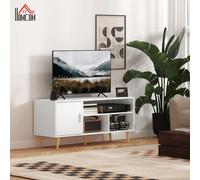 HOMCOM Mueble de TV hasta 60 Pulgadas con Armario 3 Compartimentos 120x40x55cm