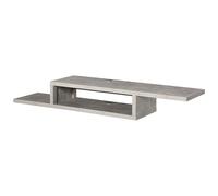HOMCOM Mueble de TV Mesa Flotante para Televisión hasta 60 Pulgadas en la Pared con 2 Estantes Madera Efecto Cemento 152,4x29,8x21 cm Gris Aosom España