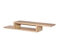 HOMCOM Mueble de TV Mesa Flotante para Televisión hasta 60 Pulgadas en la Pared con 2 Estantes Madera 152,4x29,8x21 cm Roble Claro Aosom España