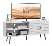 HOMCOM Mueble de TV para Televisores de 65 Pulgadas 145x38x65 cm Blanco