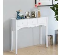 HOMCOM Mueble Mesa Recibidor Entrada Tocador Consola con 3 Cajones 100x32x85cm