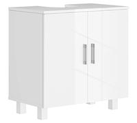 HOMCOM Mueble para Debajo del Lavabo con 2 Puertas 2 Estantes 60x35x60 cm Blanco