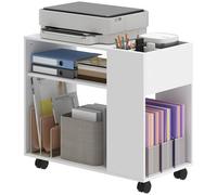 HOMCOM Mueble para Impresora Mesa para Impresora 70x36x60 cm Blanco