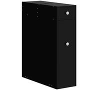 HOMCOM Mueble para inodoro y baño con porta-papel higiénico - Organizador 2 cajones en MDF - 17 x 48 x 58 cm