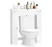 HOMCOM Mueble sobre Inodoro con 2 Armarios Laterales 88x18x98 cm Blanco