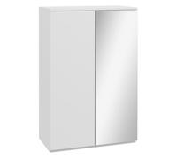 HomCom Mueble zapatero con espejo – para 18 pares, 5 estantes ajustables, 60x32x95 cm, blanco
