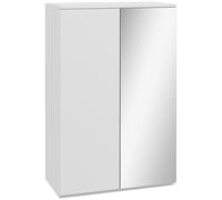 HOMCOM Mueble Zapatero con Espejo para 18 Pares de Zapatos 5 Estantes Ajustables para Recibidor 60x32x95 cm Blanco Aosom España
